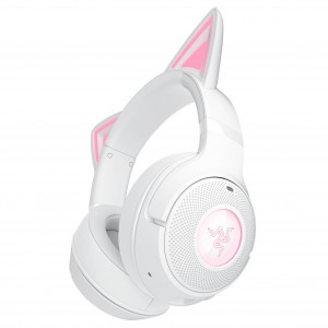 Razer Kraken Kitty V2 BT gamer fejhallgató, Bluetooth, Chroma RGB – fehér (RZ04-04860600-R3M1)