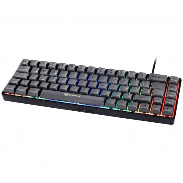 GAMIAC TKL69G SF gamer billentyűzet, Kailh Red kapcsolók, RGB - fekete/szürke (GAKM-G69DW14.11)