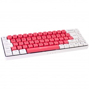 GAMIAC TKL69G SF gamer billentyűzet, Kailh Red kapcsolók, RGB - fehér/piros (GAKM-G69DW1R.21)