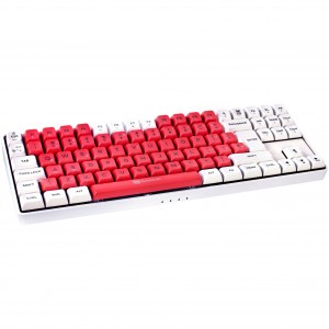 GAMIAC TKL90G gamer billentyűzet, Kailh Blue kapcsolók, RGB - fehér/piros (GAKM-G90DW2R.21)