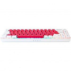 GAMIAC TKL69G SF gamer billentyűzet, Kailh Blue kapcsolók, RGB - fehér/piros (GAKM-G69DW2R.21)