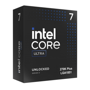 Intel Core Ultra 7 270K Plus CPU, 24 mag, 5,5 GHz, 1851-es tokozás (Arrow Lake) – dobozos, hűtő nélkül (BX80768270K)