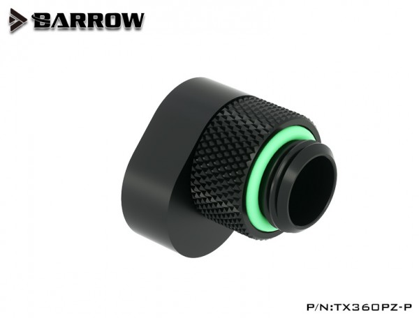 Barrow 360°-os forgatható offset adapter, G1/4, fekete (90182)