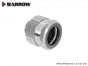 Barrow 14 mm hard tube fitting G1/4, extended edition, ezüst (90171)