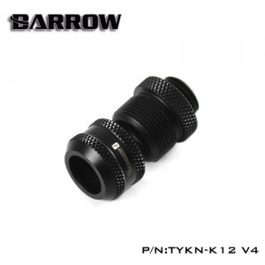 Barrow 12 mm hard tube fitting G1/4, extended edition, fekete (90169)