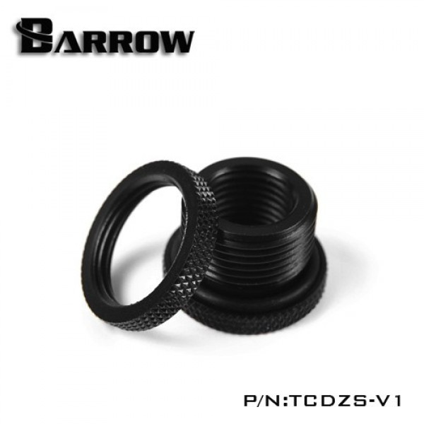 Barrow átmenő csatlakozó (pass-through fitting) G1/4, fekete (90149)