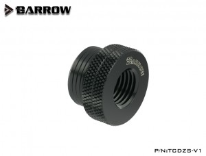 Barrow átmenő csatlakozó (pass-through fitting) G1/4, fekete (90149)