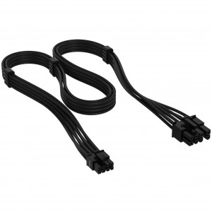 Corsair Premium burkolt 6+2-tűs PCIe-kábel, 5. típusú tápegységekhez – fekete (CP-8920452)