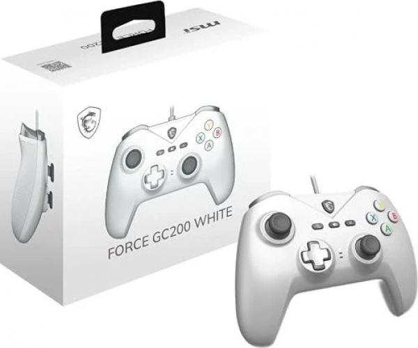 MSI Force GC200 Vezetékes Játékvezérlő (PC/Android) - Fehér (S10-04G0120-EC4)