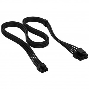 Corsair Premium burkolt 8-tűs ATX-kábel, 5. típusú tápegységekhez – fekete (CP-8920450)