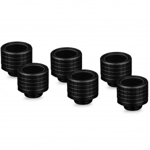 Thermal Grizzly DeltaMate Fitting HT16 G1/4” - fekete, 6 darabos csomag (TG-DM-FIT-6002)
