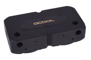 Alphacool Eisdecke D5 dual brass top kettős szivattyútető - Deep Black (13322)
