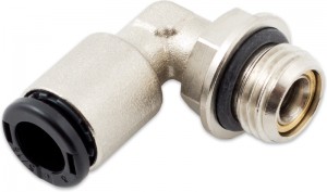Aqua Computer plug&cool G1/4 könyök-csatlakozó 90 fokban forgatható kivitel (90006)