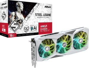 ASRock Radeon RX 7600 XT Steel Legend 16GB OC videokártya (90-GA4ZZZ-00UANF)