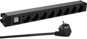 Legrand Hálózati Elosztó Kapcsolóval 8DIN 3m Black (646823)