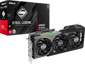 ASRock Radeon RX 9070 GRE Steel Legend Dark 12GB OC videokártya (RX9070GRE SLD 12GO)