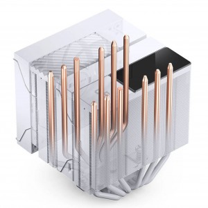 Jonsbo CC90 Black két tornyos processzorhűtő, 285 W TDP, szegmenses kijelzővel (CC90 WHITE)