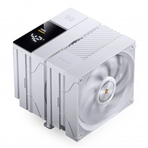 Jonsbo CC90 Black két tornyos processzorhűtő, 285 W TDP, szegmenses kijelzővel (CC90 WHITE)