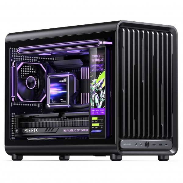 Jonsbo D33 STD Black kompakt Micro-ATX számítógépház edzett üveg oldallappal (D33 STD BLACK)