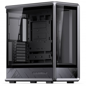 Jonsbo D401 Black Midi-Tower ATX PC-ház, edzett üveg oldallappal (D401 Black)