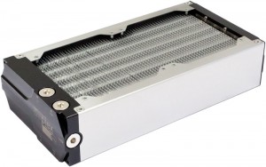 Aqua Computer airplex modularity system 240 mm alumínium lamellás egykörös radiátor rozsdamentes acél oldallapokkal (33006)