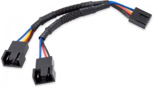 Aqua Computer Y-splitter for 4-pin fans 4 tűs ventilátor Y-elosztó/átalakító (53248)