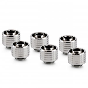 Thermal Grizzly DeltaMate ST16 fényes nikkel G1/4” lágycsöves kompressziós fitting, 6 darabos csomag (TG-DM-FIT-6301)