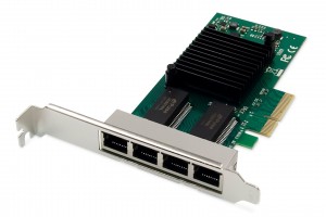 Digitus 4 portos RJ45 Intel I350 Server NIC Mini PCI Express hálózati kártya (DN-10114)