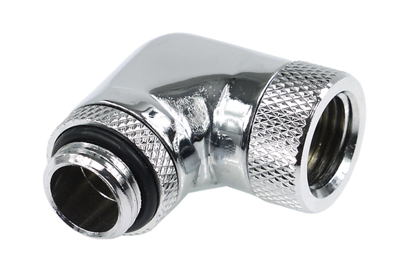 Alphacool HF adapter 90 ° forgatható G1 / 4 K-B menet - króm 17056