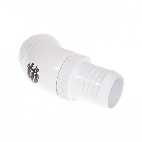 Bitspower Fitting 45° G1/4, 13mm - fehér, forgatható