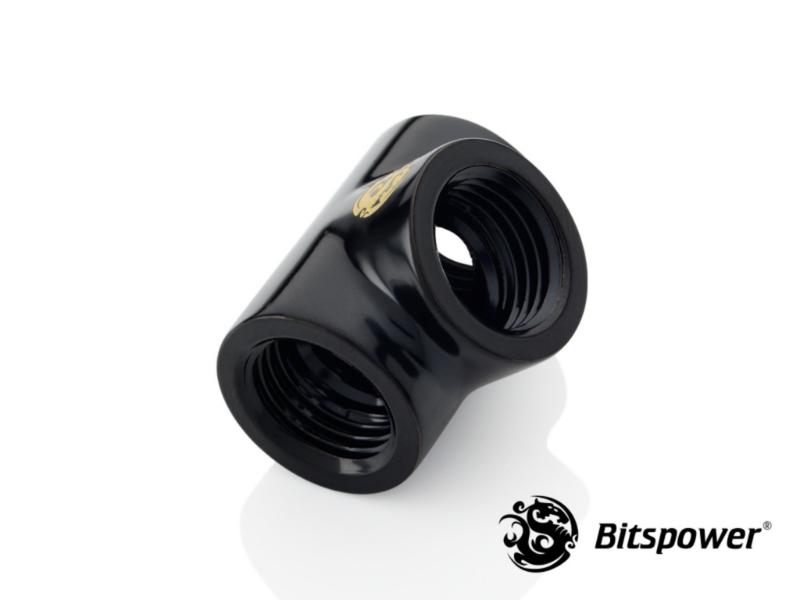 Bitspower Matt Black T-Block With Triple IG1/4