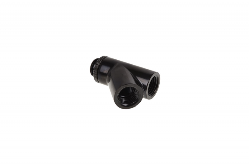 Alphacool Eiszapfen  Y csatlakozó 45 °- G1 /4 forgatható  2x belső 1x külső menettel - Deep Black
