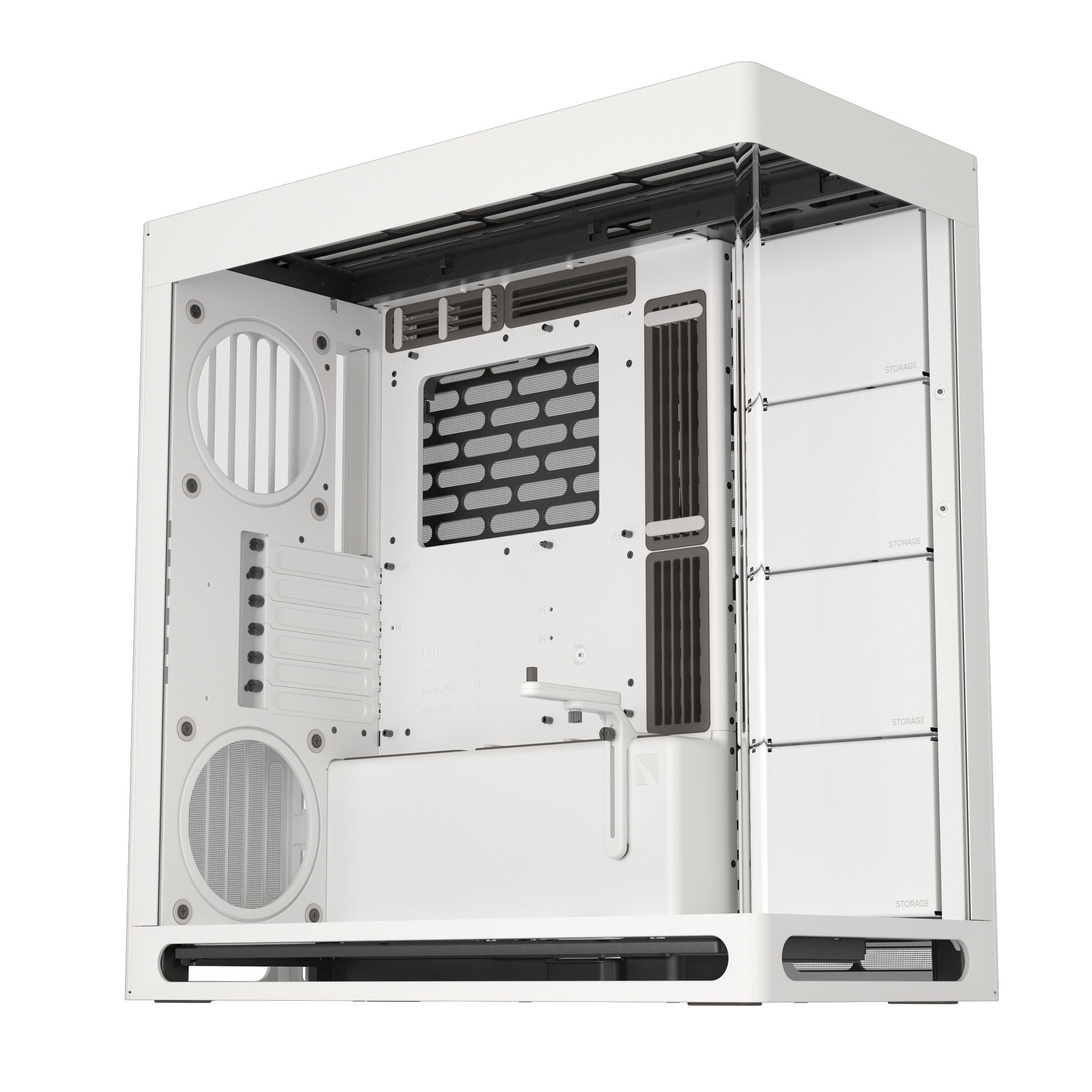HAVN HS 420 PC ház, Midi-Tower, E-ATX, edzett üveg - fehér (HVN-CA-HS420-05)
