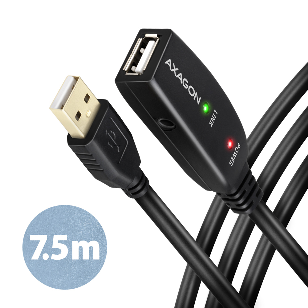 Kábel AXAGON ADR-207 USB repeater/hosszabbító kábel 7.5 m (ADR-207)
