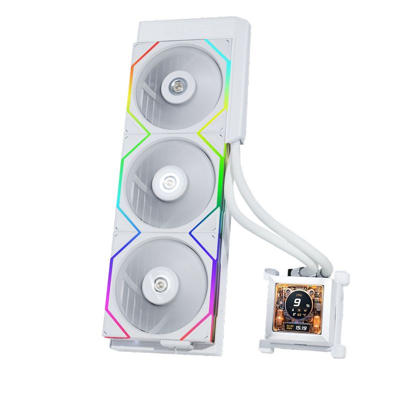 Lian Li HydroShift LCD 360 Silent komplett vízhűtő rendszer - fehér (HSLCD36SW)