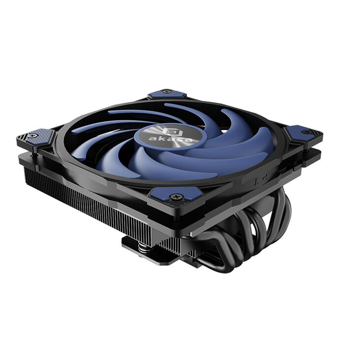 Akasa ALUCIA H6LS M2 CPU hűtő - 120 mm, fekete / kék (AK-CC4030HP01)