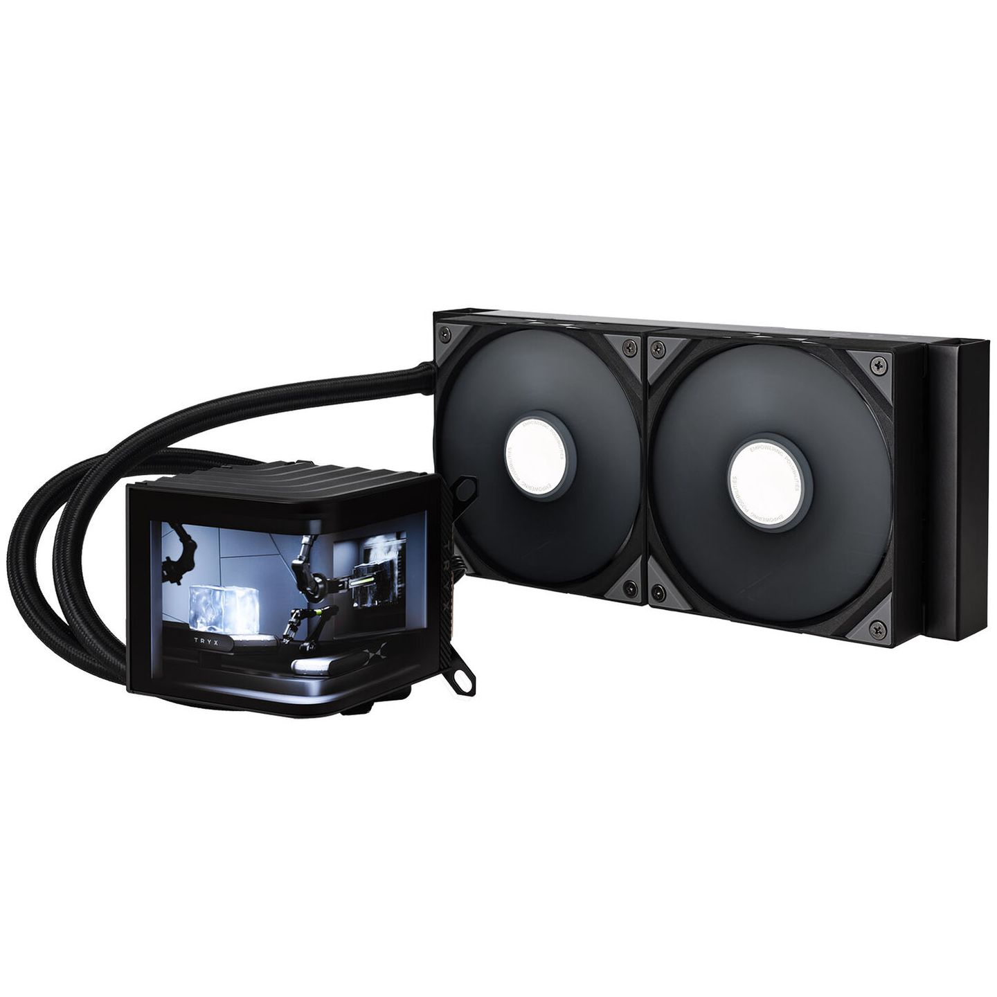 TRYX PANORAMA 240 komplett vízhűtés, 3D AMOLED kijelző - 240mm, fekete (L-P240N-DS2M-G0K)