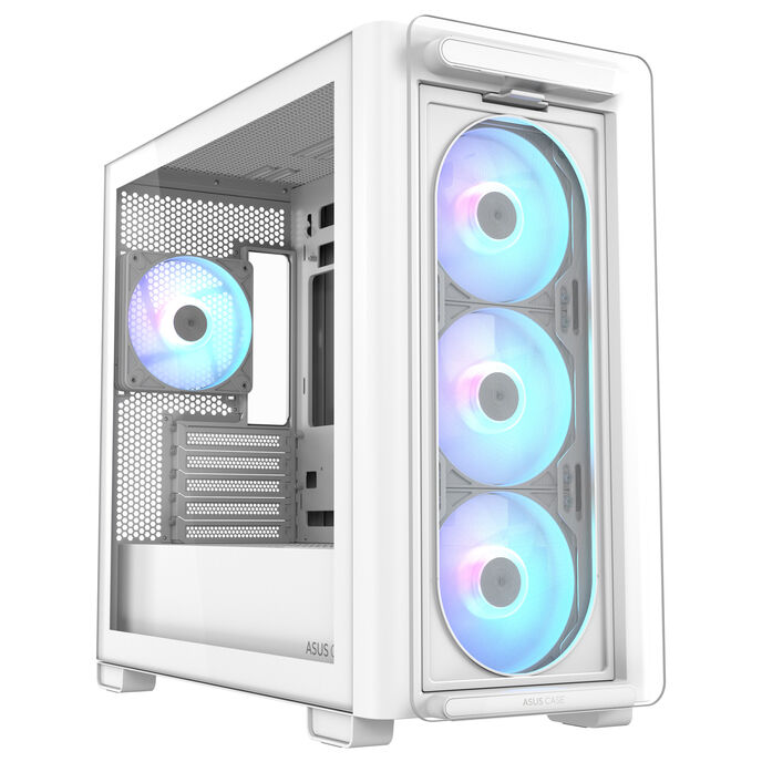 ASUS A23 PLUS ARGB Micro-ATX ház, edzett üveg - fehér (90DC00K3-B19010)