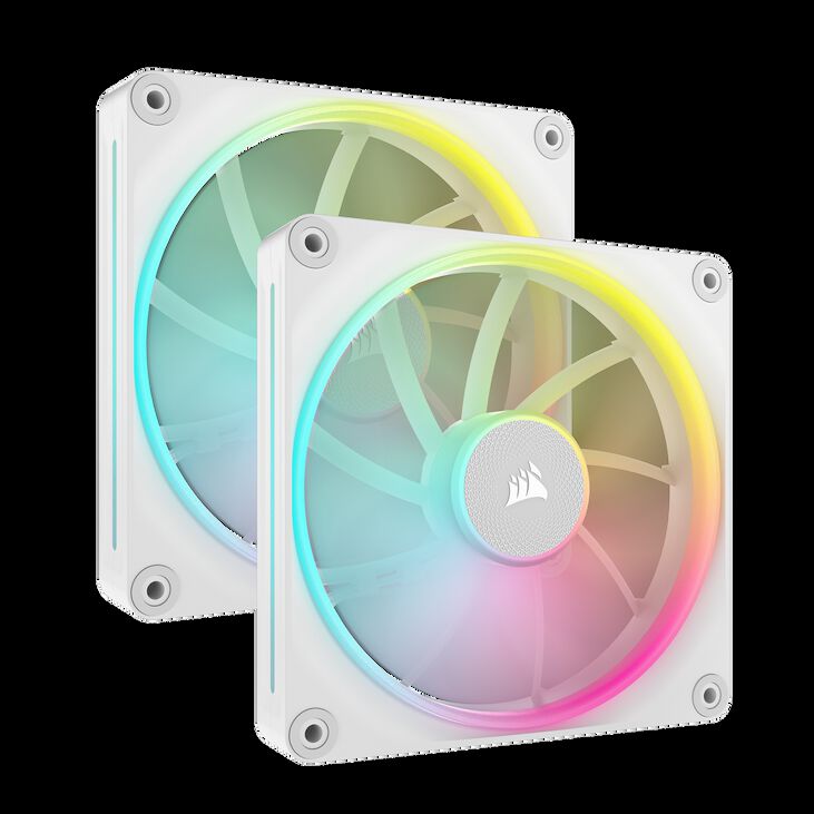 Corsair iCUE Link LX140 RGB, PWM ventilátor, 2 db - 140 mm, fehér (CO-9051032-WW)
