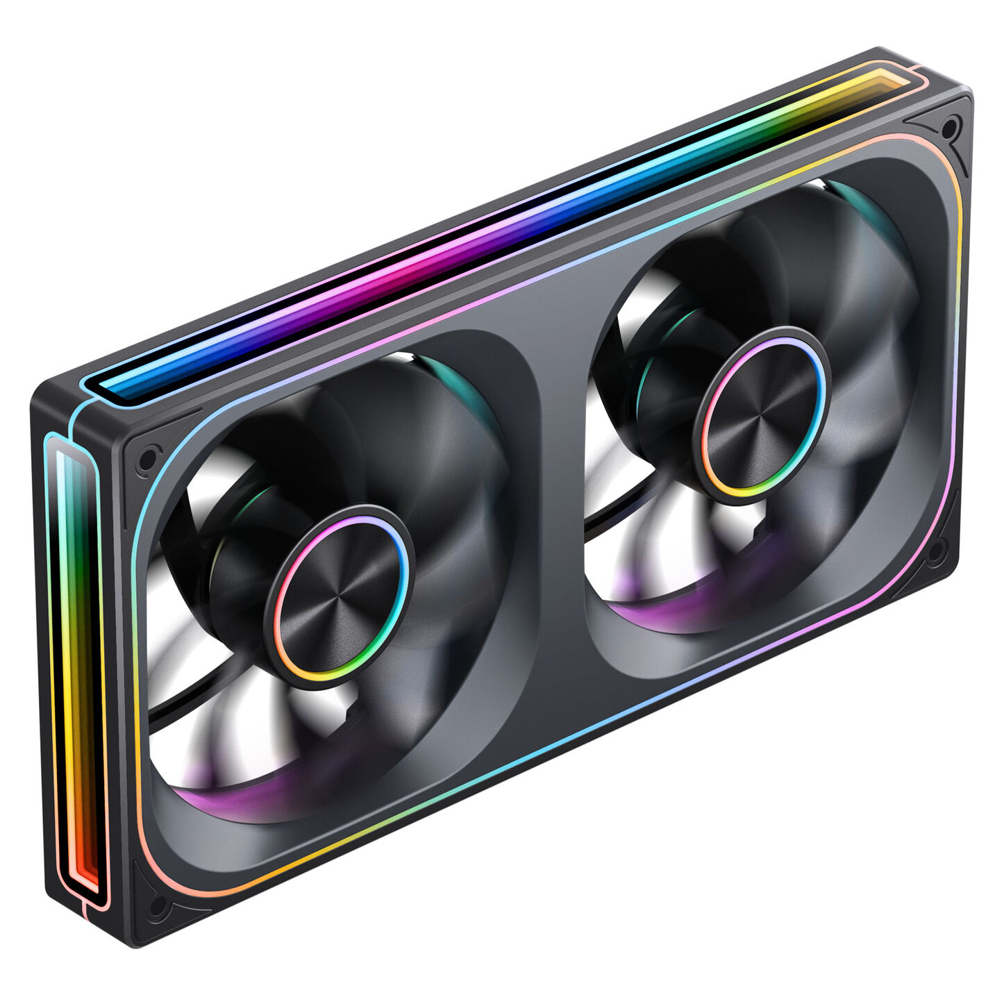 Jonsbo ZA-240 ventilátor, reverse blade, PWM, ARGB - 240mm, fekete (ZA-240BR)