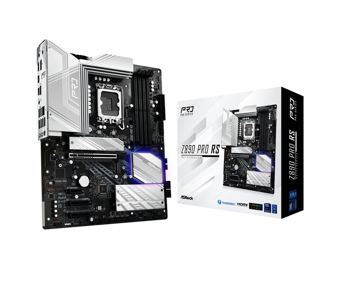 ASRock Z890 Pro RS, Intel Z890 LGA 1851, Intel Z890, ATX, DDR5 (90-MXBP10-A0UAYZ)