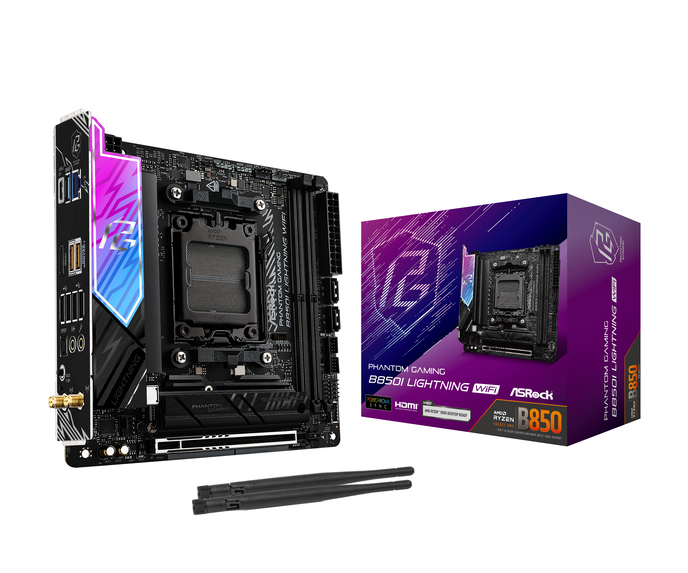 ASROCK B850I Lightning WiFi B850, Mini-ITX, DDR5 (90-MXBQR0-A0UAYZ)