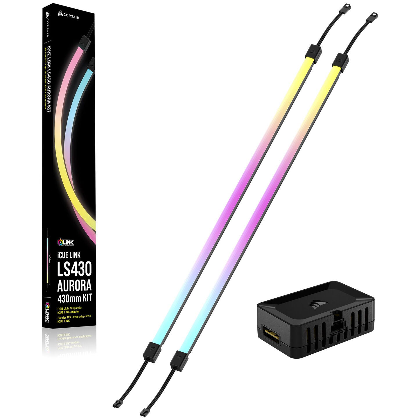 Corsair iCUE LINK LS430 Aurora RGB Light Strips - 430mm Kit (CL-9011136-WW)