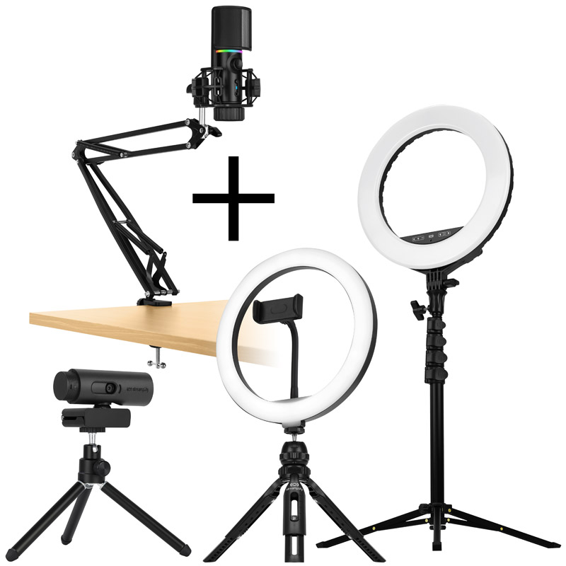 Streamplify Streaming Pro Bundle - CAM, MIC, Light 10, Light 14 (GABU-305)