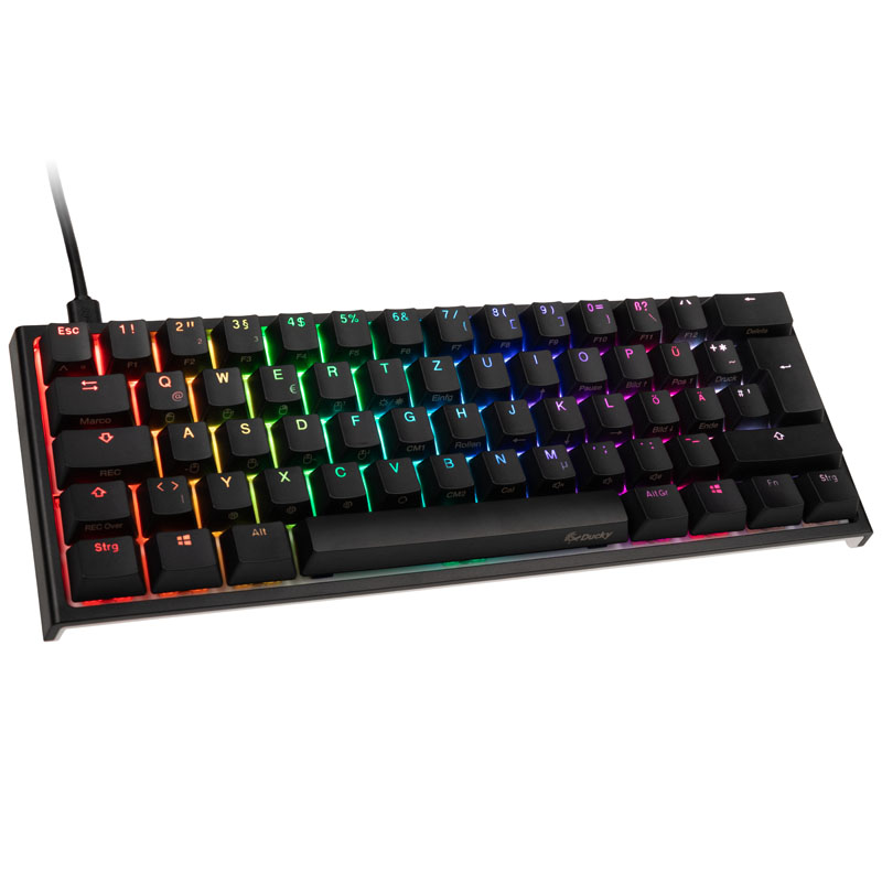 Ducky One 2 Mini gamer billentyűzet, MX-Blue, RGB LED, fekete (DKON2061ST-CDEPDAZT1)