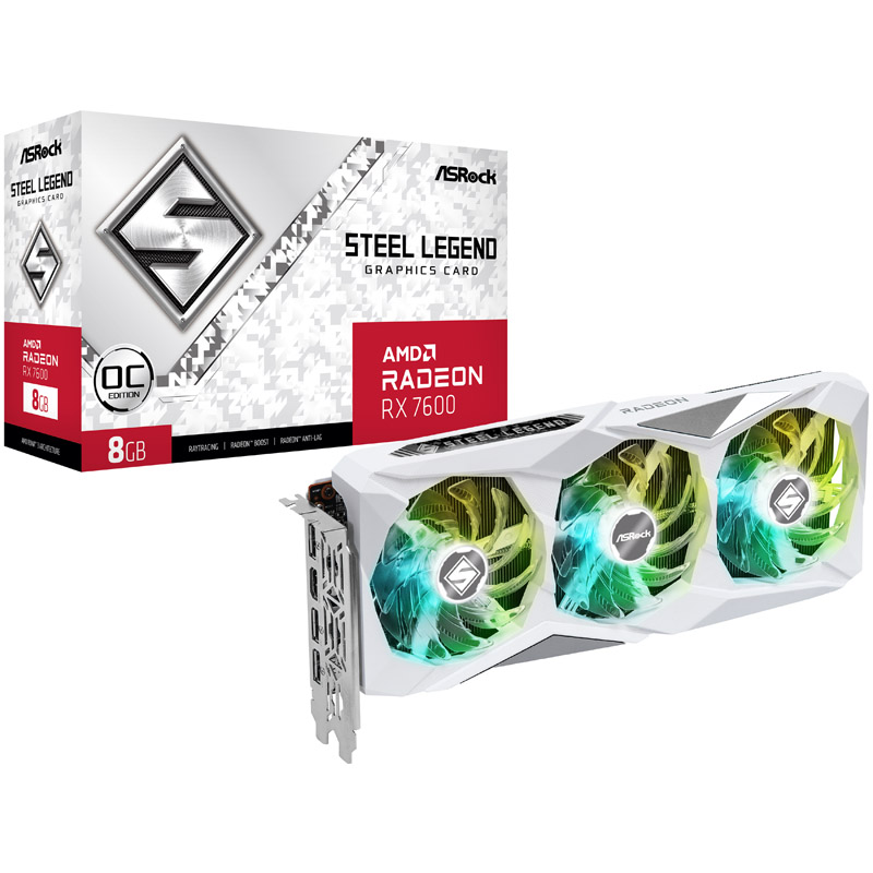 ASRock Radeon RX 7600 Steel Legend 8GO, 8192 MB GDDR6 (90-GA4DZZ-00UANF)