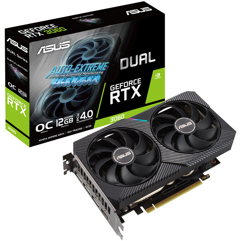 ASUS GeForce RTX 3060 Dual LHR O12G, 12288 MB GDDR6(90YV0GB2-M0NA10)