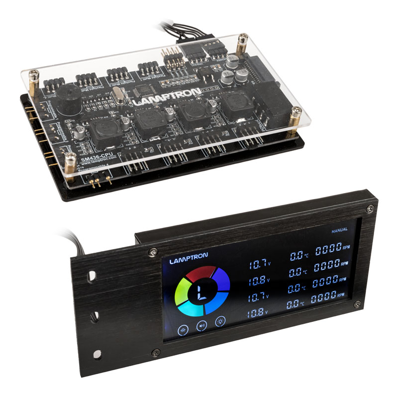 Lamptron SM436 PCI RGB ventilátor és LED vezérlő - fekete (LAMP-SM436B)