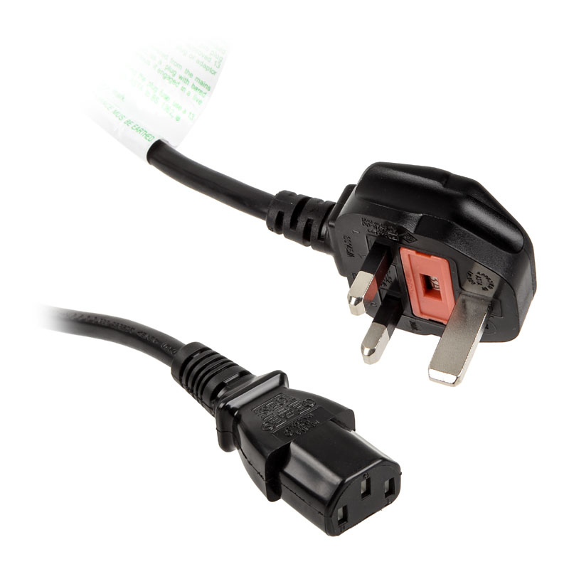 Kolink hálózati kábel Anglia (G típus) IEC C13 dugóhoz - 1,2 m (KKTP012UK)
