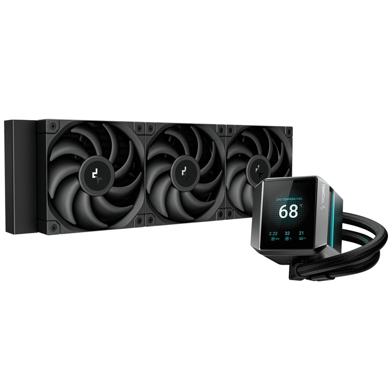 DeepCool Mystique LCD 360 komplett vízhűtés - 360mm (R-LX750-BKDSNMP-G-1)